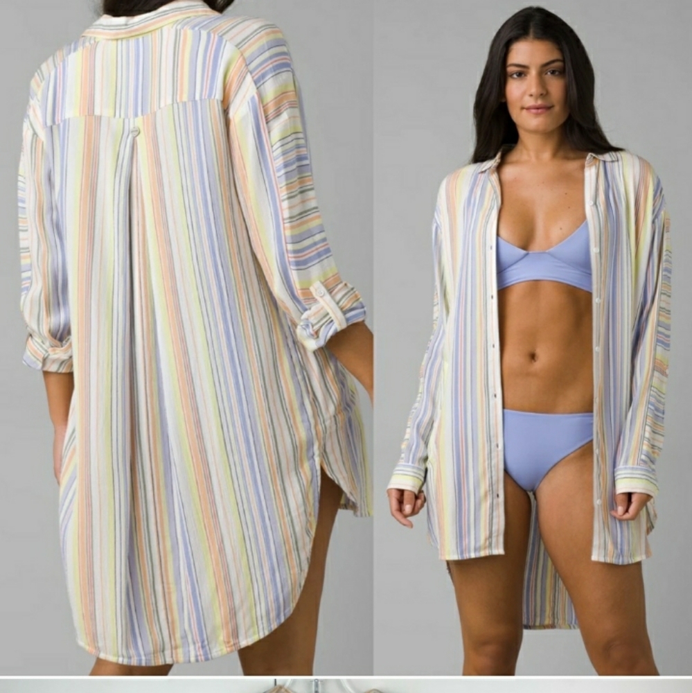 R) NWT, XS, Prana Scheena Shirt Tunic (stripes color)